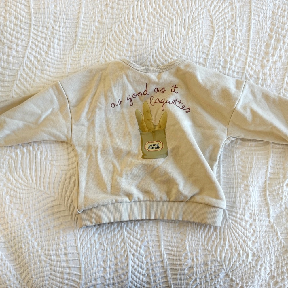 Konges slojd Cream Sweatshirt with baguette 🥖